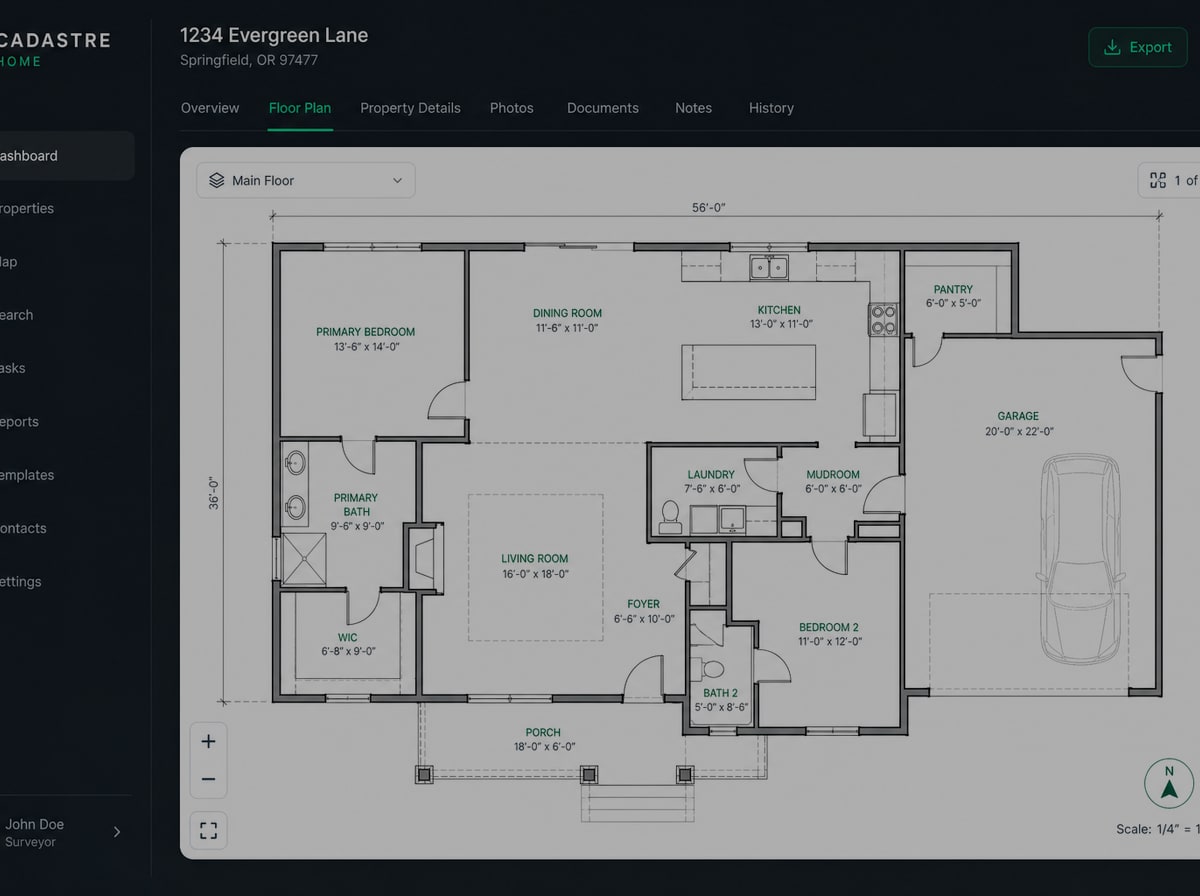 Demo vault floor plan — property layout